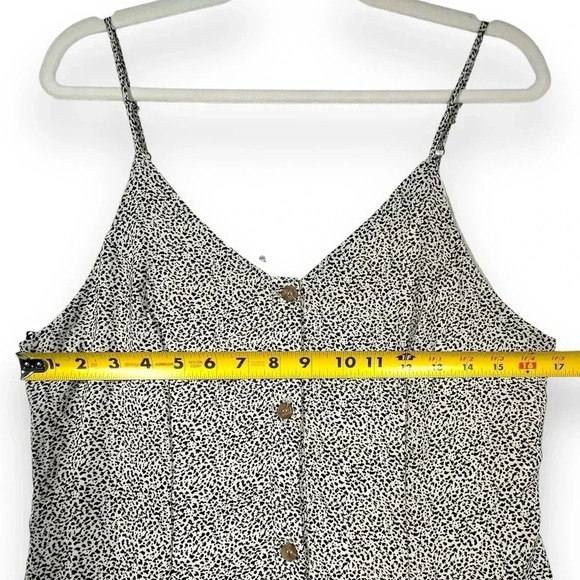 NWT Sienna Sky Animal Print Slit Front Button Down Camisole Dress Tie Waist Lg - Picture 13 of 14